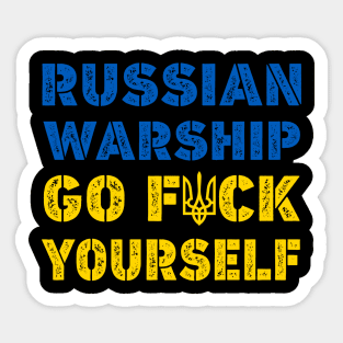 Russian Warship Go F Yourself Sticker